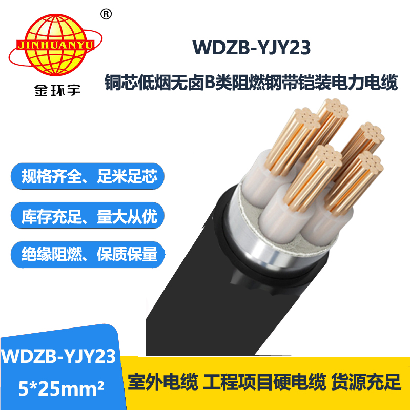 金环宇电缆 低压交联电缆 b类阻燃电缆WDZB-YJY23